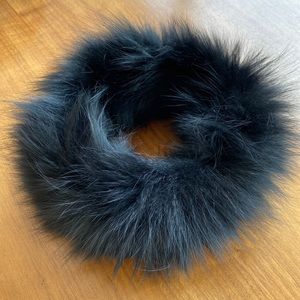 Adrienne Landau black fox fur head band